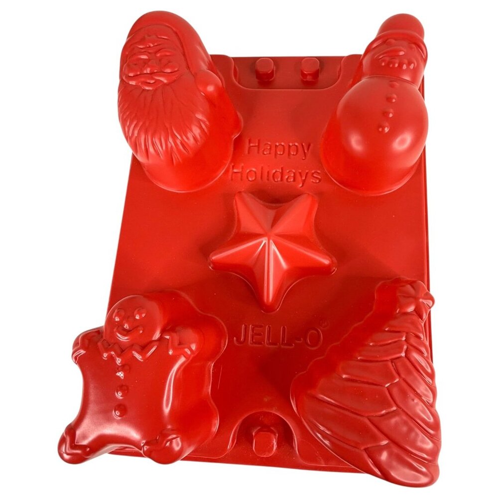 Vintage 1997 JELL-O Jello Jigglers Molds Christmas Shapes Set of 2 Green & R - Picture 3 of 9